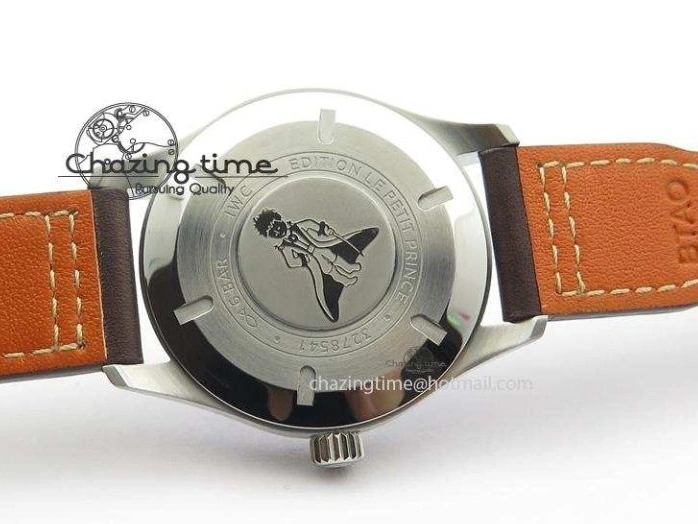 MIROTIME 0121 Mark XVIII Le Petit Prince IW327004 SS Mk Maker Best Edition Blue Dial On Brown Leather Strap A TimelessDesign 7296